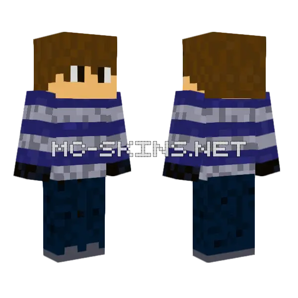 Bachimagaria Minecraft skin, front and back