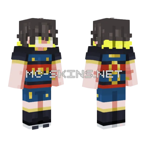 Bachira Meguru Minecraft skin, front and back