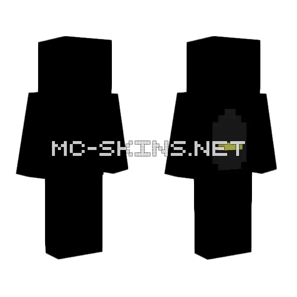 Back Pack Black Ob Minecraft skin, front and back