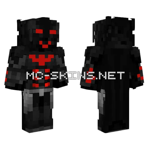 Bad Batman Minecraft skin, front and back