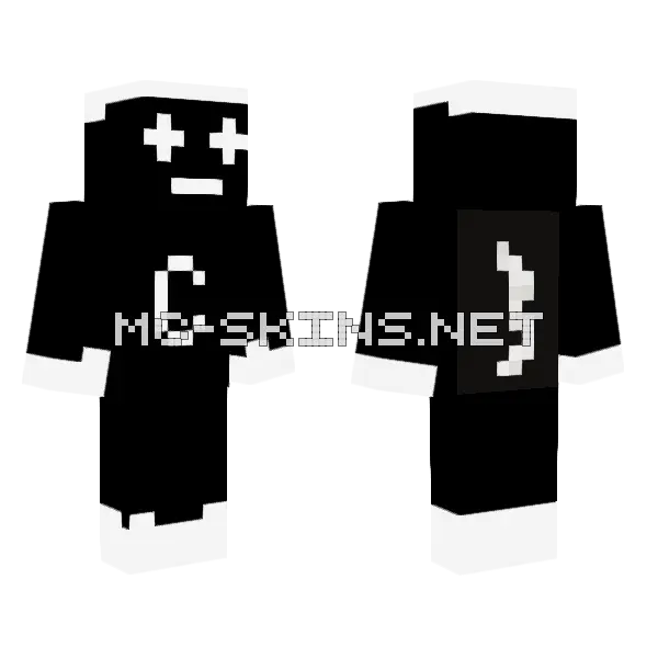 Bad Cat Minecraft skin, front and back
