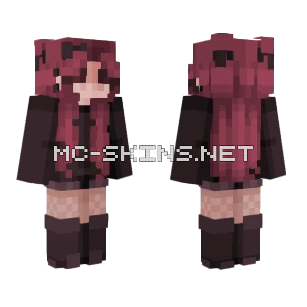 Bad Girl Minecraft skin, front and back