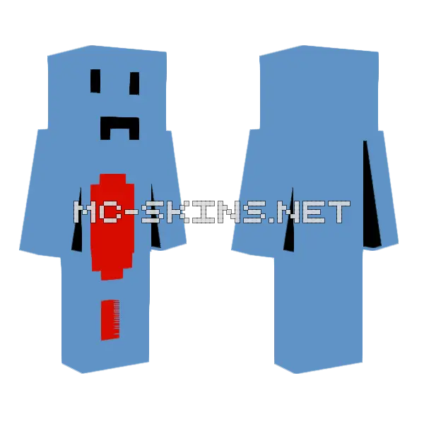Bad News Minecraft skin, front and back