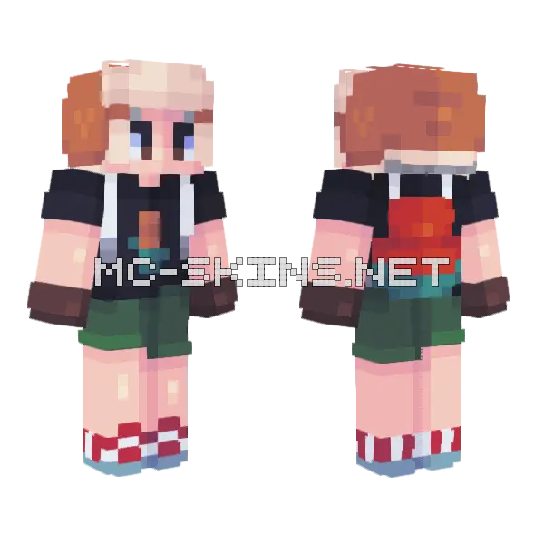 Bad Nick Minecraft skin, front and back