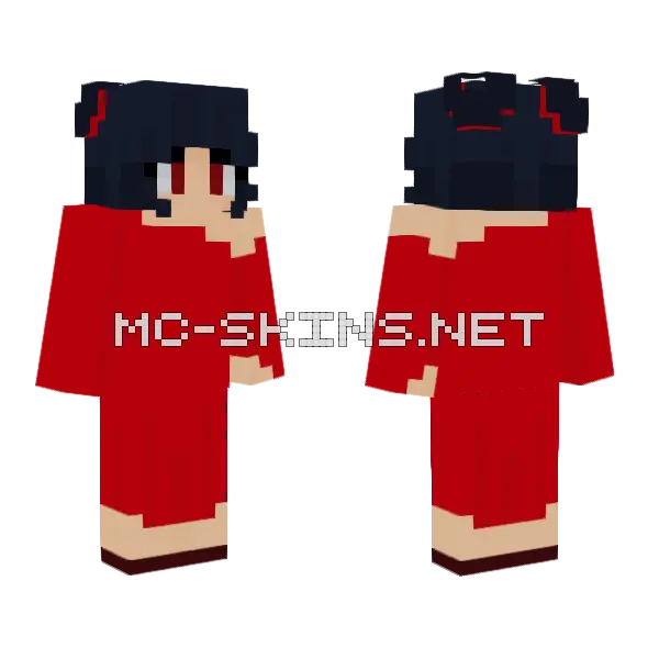 Bad Omen Minecraft skin, front and back