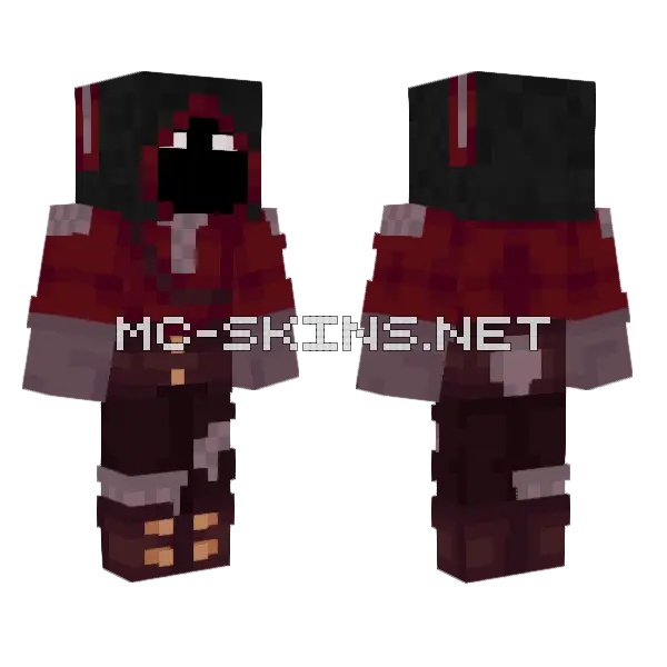 Badboyhalo Red Rabbits Minecraft skin, front and back