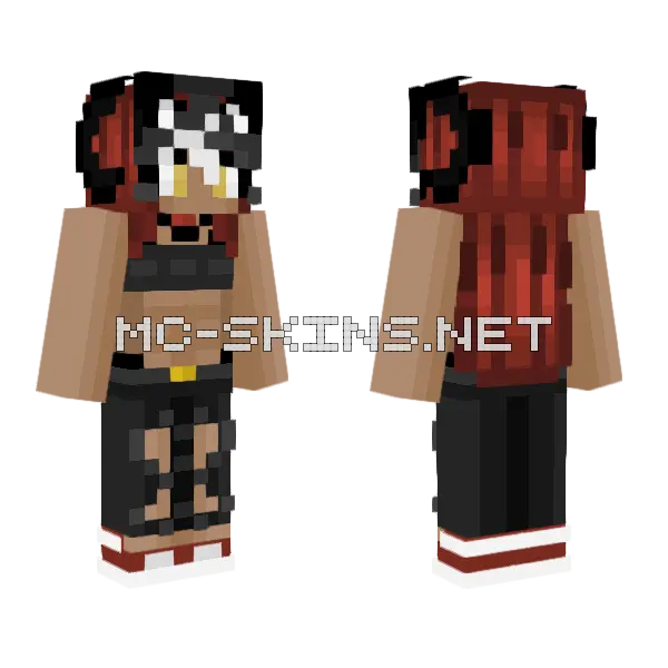 Baddie Punk Minecraft skin, front and back
