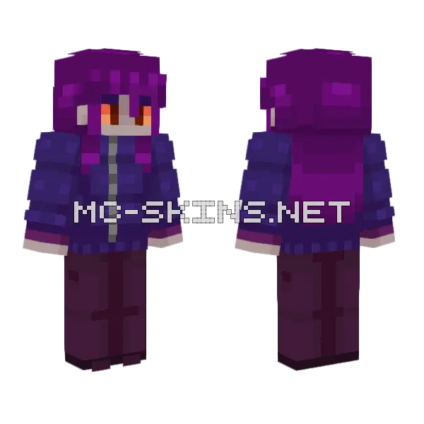 Badeline Minecraft skin, front and back