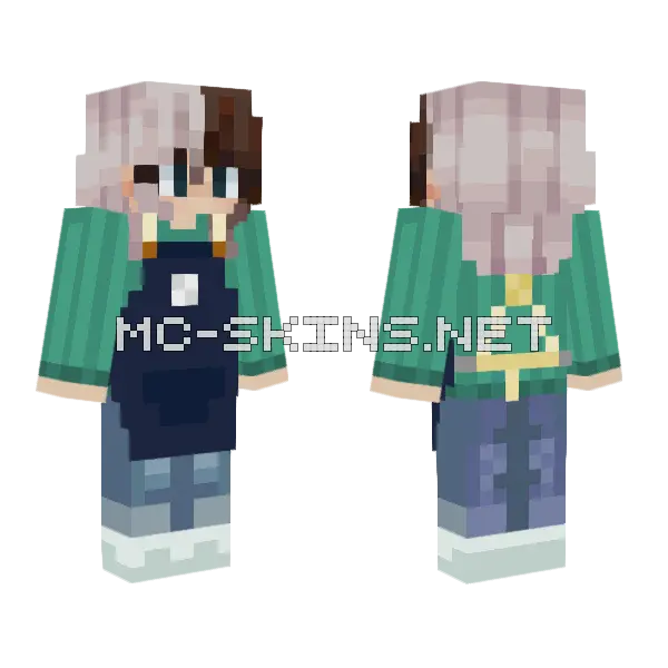 Bagi Con Delantal Minecraft skin, front and back