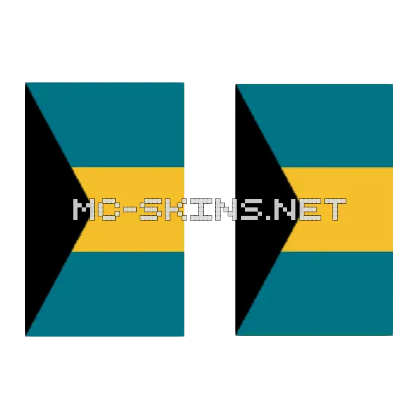 Bahamas Flag cape, outside and lining