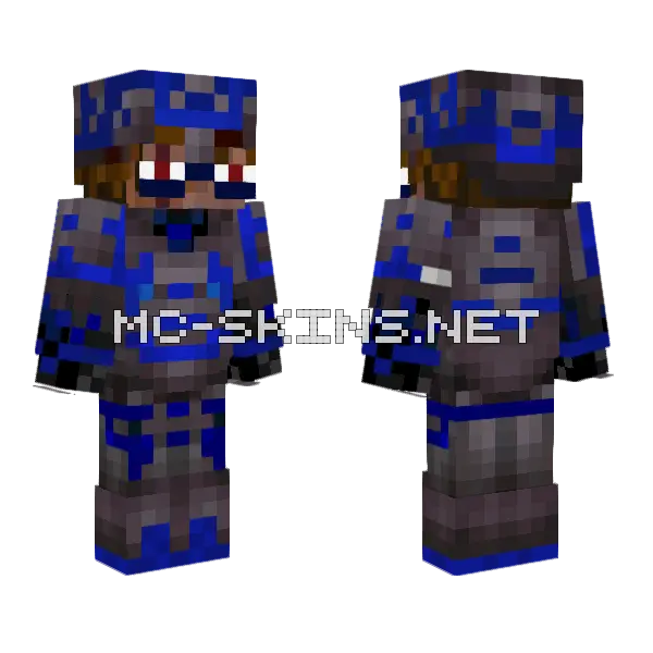 Bahamut Armored Minecraft skin, front and back