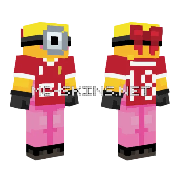 Bailey LFC Minion Minecraft skin, front and back
