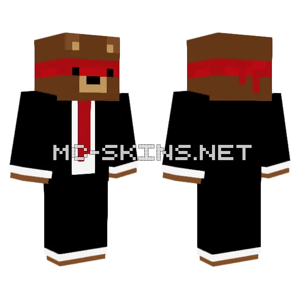 Bakabear8 Bear Skin Minecraft skin, front and back
