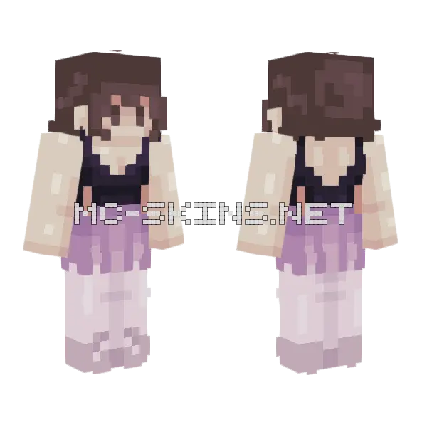 Ballet Skirt Minecraft skin, front and back