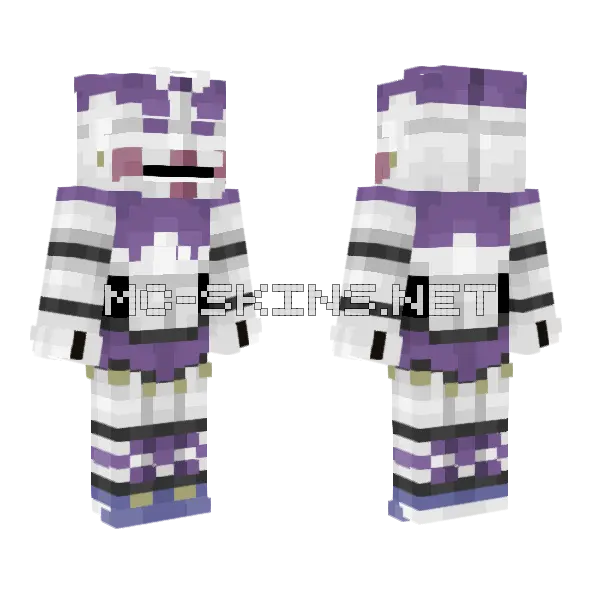 Ballora Minecraft skin, front and back