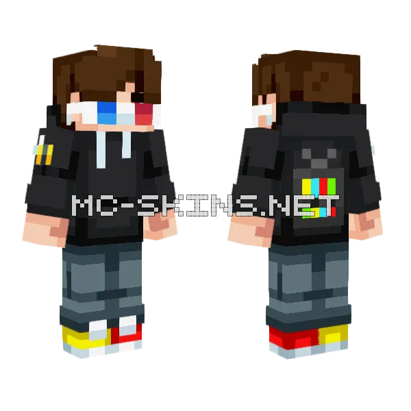 Balzaz Hive Style Human Minecraft skin, front and back