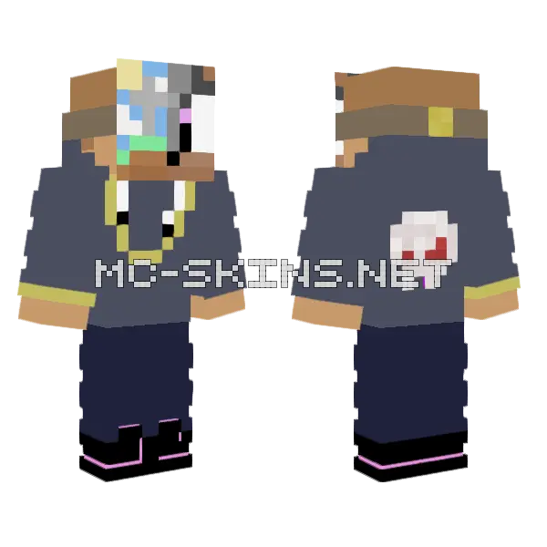 Bamcool Minecraft skin, front and back