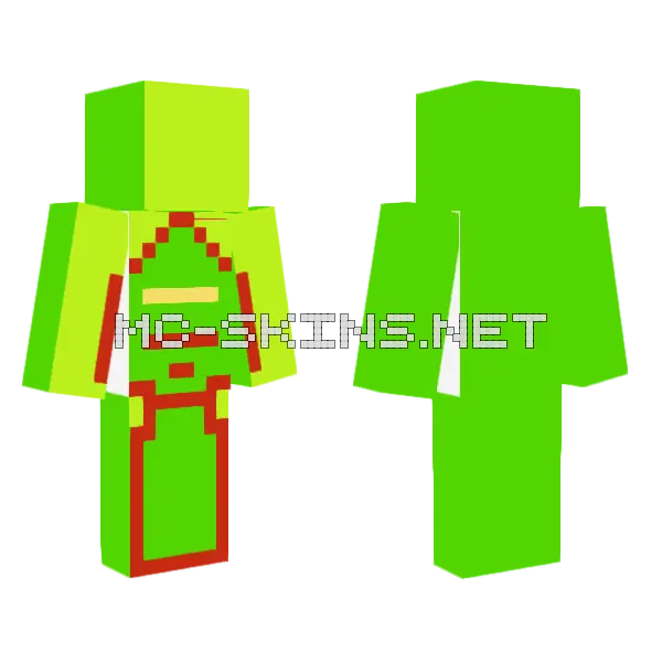 Banana Big Face Dream Minecraft skin, front and back
