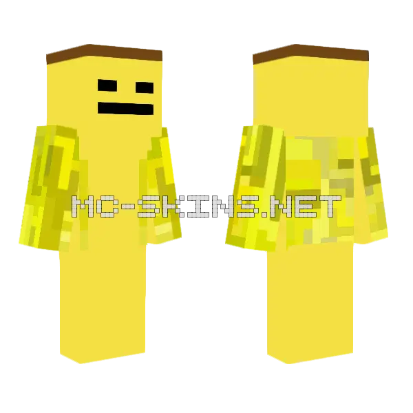 Banana Man Minecraft skin, front and back