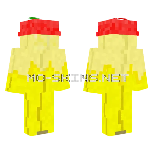 Banana Thump Minecraft skin, front and back