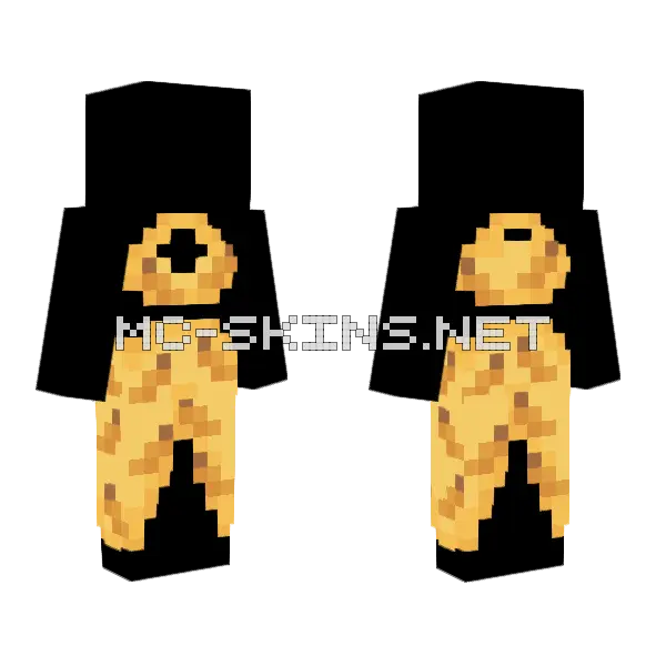 Banana Yellow Dress Minecraft skin, front and back