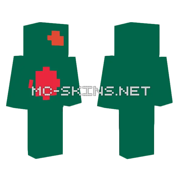 Bangladesh Head Minecraft skin, front and back