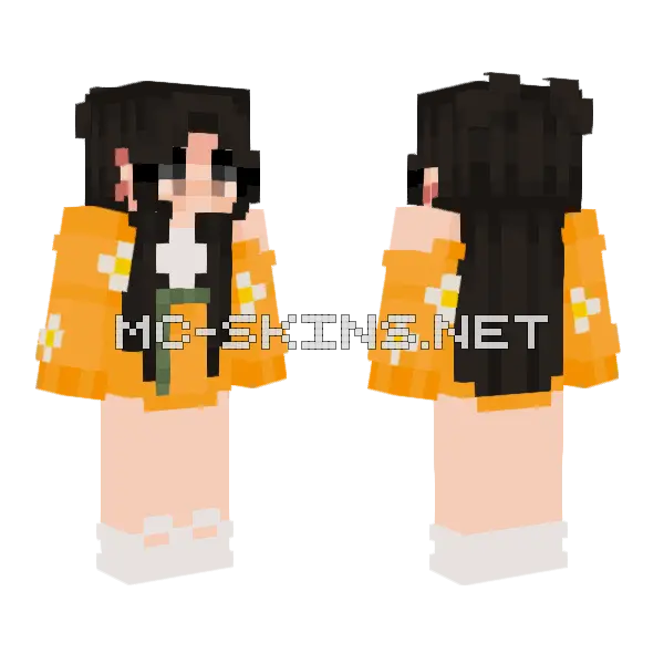Barbie Casual Yarn Minecraft skin, front and back