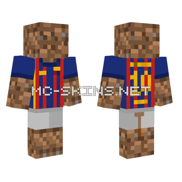 Barcelona Dirt Minecraft skin, front and back