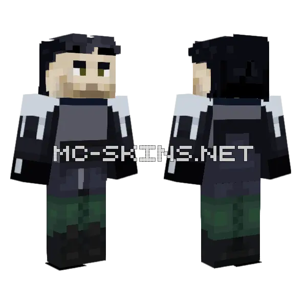 Barney Minecraft skin, front and back