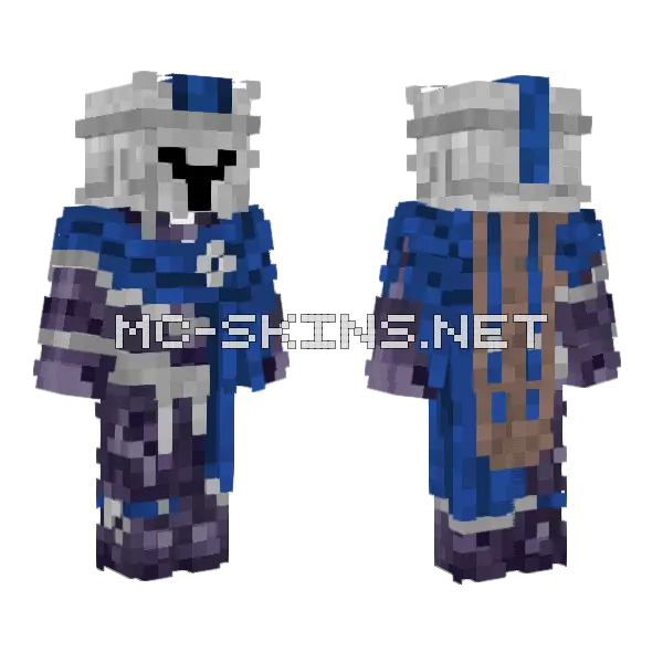 Baroness Mvndi Helmate On Minecraft skin, front and back
