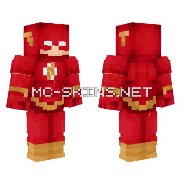 Barry Flash Minecraft skin, front and back