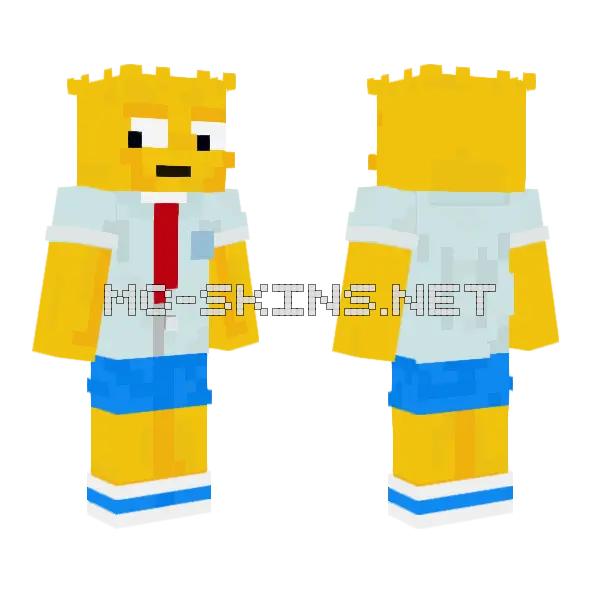 Bart In Polo Minecraft skin, front and back