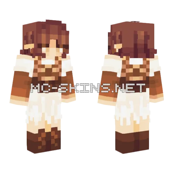 Bartender Elf Minecraft skin, front and back