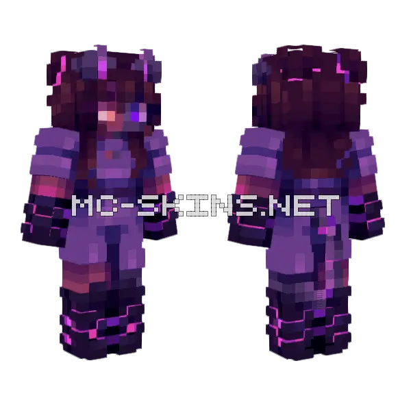 Base Used City Lights Minecraft skin, front and back