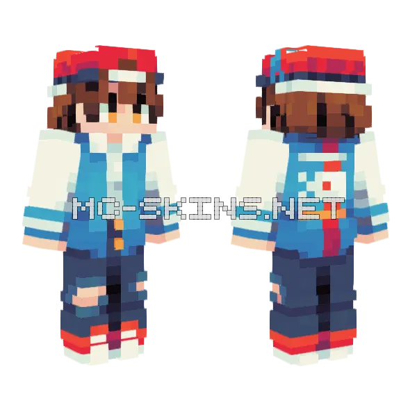Baseball RCE Minecraft skin, front and back