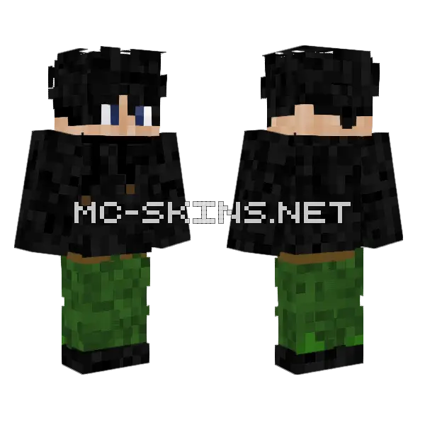 Basic Green Outfit Minecraft skin, front and back