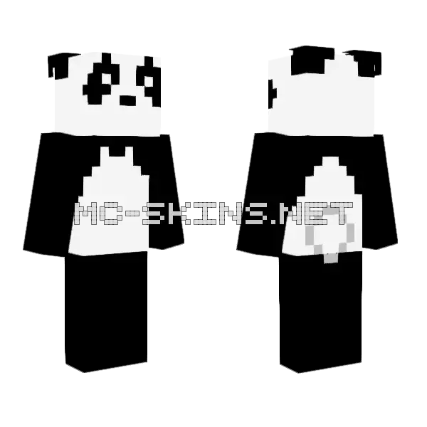 Basic Panda Skin Minecraft skin, front and back