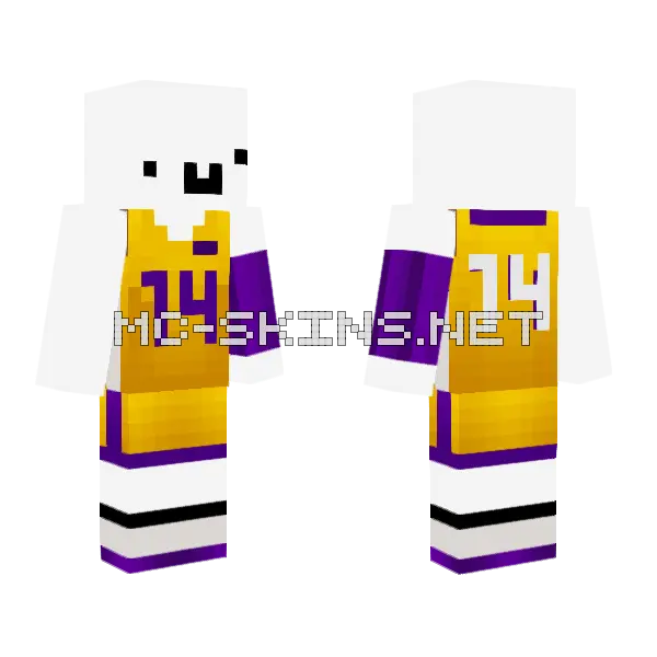 Basketball Jersey Minecraft skin, front and back