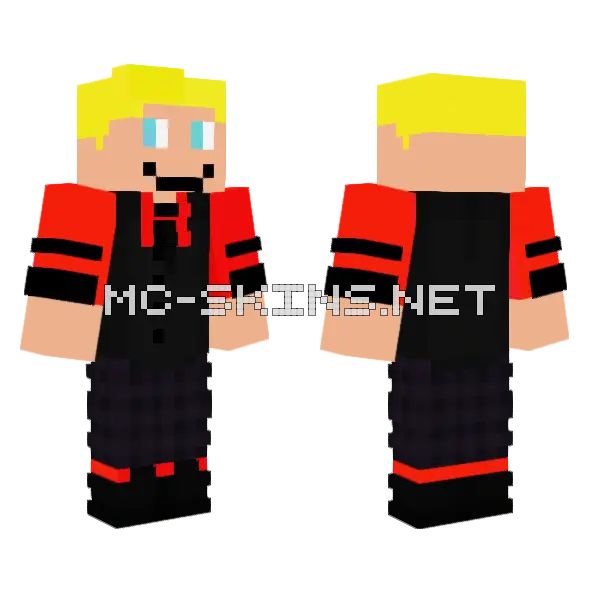Basti Ghg X LetsHugotv Skin V6 Minecraft skin, front and back