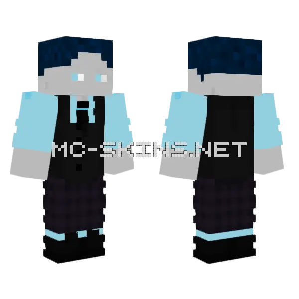 Basti V4 Edited Minecraft skin, front and back