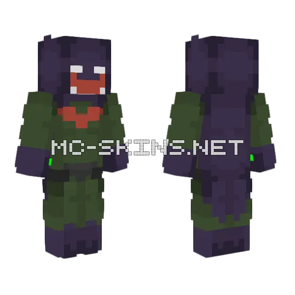 Bat Joker Minecraft skin, front and back