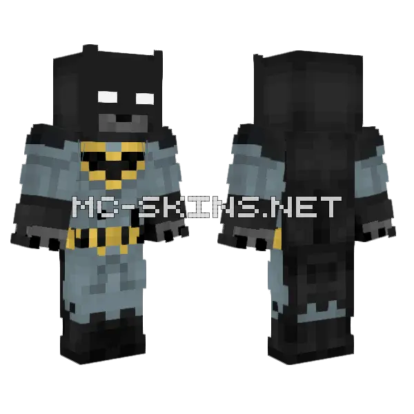 Bataman Gatito Minecraft skin, front and back