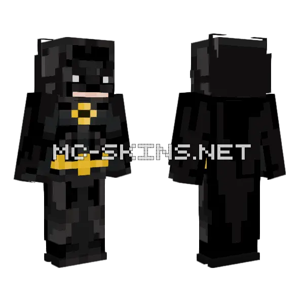 Batman 1989 Minecraft skin, front and back