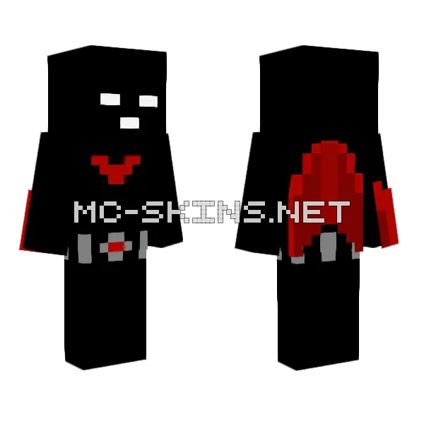 Batman Beyond Suit Minecraft skin, front and back