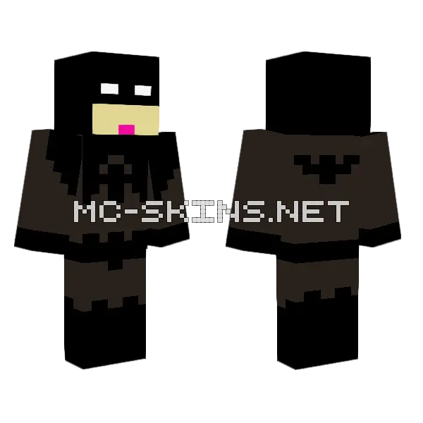 Batman Dark Knight Minecraft skin, front and back