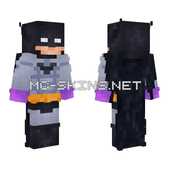 Batman Golden Age Minecraft skin, front and back