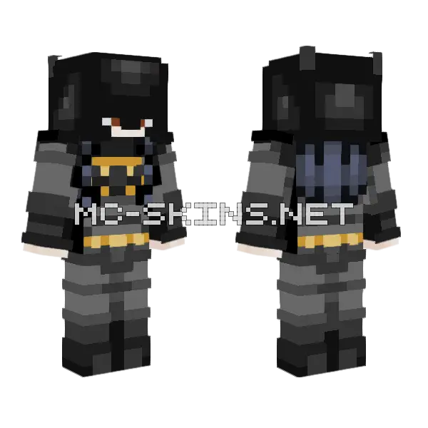 Batman Mascara Enexefe Minecraft skin, front and back