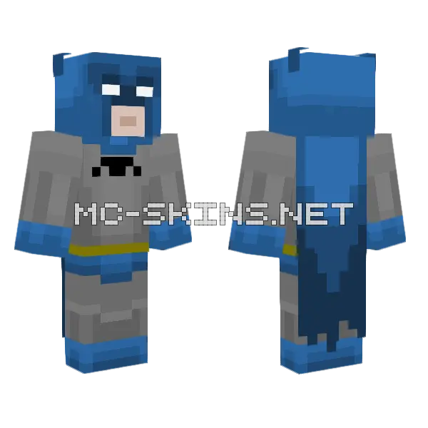 Batman Year 1 Minecraft skin, front and back