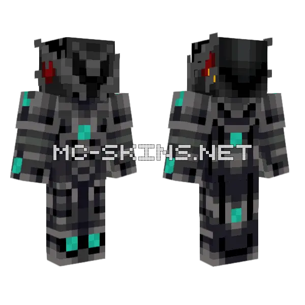 Battle Armor Anime Minecraft skin, front and back