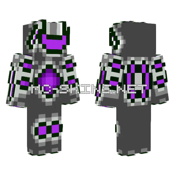 Battle Robot Minecraft skin, front and back